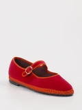 Flabelus - Spangenpumps aus Textil in rot