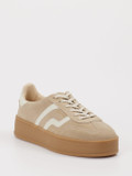 Gant – Sneaker aus Veloursleder beige Plateau
