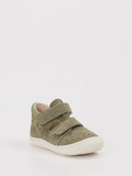 Ricosta – Klett-Sneaker aus Veloursleder grün