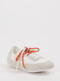 3P – Sneaker aus Velours/Textil weiß
