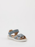 Superfit – Sandalette aus geprägtem Leder blau