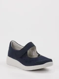 Solidus – Spangenpumps aus Stretch Blau