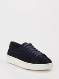Santoni - Sneaker aus Veloursleder in blau