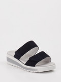 Semler – Pantolette aus Veloursleder Blau