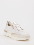 Hassia – Sneaker aus Leder Offwhite Goldakzente