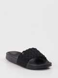 Tommy Hilfiger – Badepantolette aus Textil Schwarz