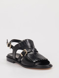 Konstantin Starke – Sandalen aus Hochglanzleder Schwarz