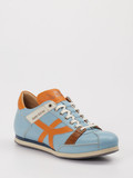 Kamo Gutsu – Sneaker aus Kalbleder Hellblau