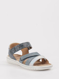 Superfit – Klettsandalen aus geprägtem Leder blau