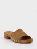 Copenhagen – Pantolette aus Veloursleder Braun