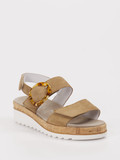 Semler - Sandale Trixi aus Veloursleder in beige