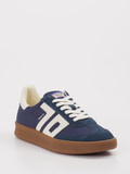 Back 70 – Sneaker aus Leder Blau Creme