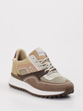 Floris van Bommel – Sneaker aus Velour/Textil braun