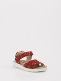 Richter – Sandalette aus Veloursleder rot