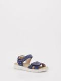 Richter – Sandalette aus Veloursleder Blau