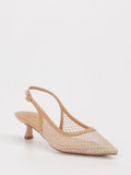 Vivian Ray – Slingback-Pumps aus Netzspitze Beige