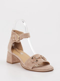 Ralph Harrison – Sandalette aus Veloursleder taupe