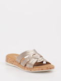 Gabor Comfort – Pantolette aus Metallic Leder Gold
