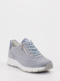 Semler – Low-Top Sneaker aus Veloursleder blau