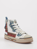 Rebecca White – High-Top Sneaker aus Textil blau