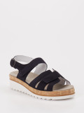 Semler – Keilsandalen aus Leder blau