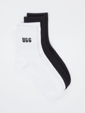 UGG – Crew-Socken aus Baumwolle Weiß 2er-Pack