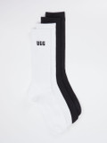 UGG – Crew-Socken aus Baumwolle Weiß Schwarz