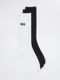UGG – Crew-Socken aus Baumwolle Weiß Schwarz