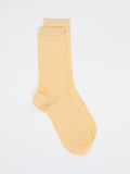Burlington – Socke aus Baumwolle Gelb Rippstrick