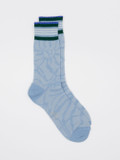 Alto Milano – Socke aus Baumwolle Blau Jacquard