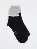 Alto Milano – Ripp-Socken aus Baumwolle Schwarz