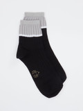 Alto Milano – Ripp-Socken aus Baumwolle Schwarz