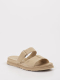 UGG – Pantolette aus Veloursleder Beige