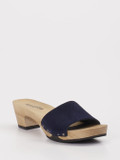 Softclox – Pantolette aus Veloursleder blau