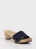 Softclox – Pantolette aus Veloursleder blau