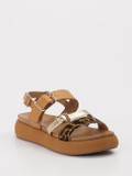 Andrea Sabatini – Keilsandalette aus Kalbleder braun