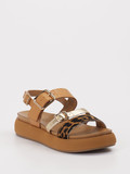 Andrea Sabatini – Keilsandalette aus Kalbleder braun