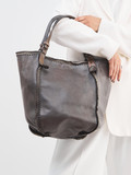 Alchimia – Schultertasche aus Kalbleder Taupe
