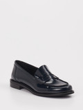 Andrea Puccini – Slipper aus Hochglanzleder blau
