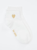 Lua Accessories – Sneakersocken aus Textil weiß Gold