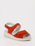 Semler – Sandale aus Veloursleder Rot