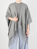 Simone Bruns Cashmere Couture – Poncho aus Wolle grau