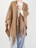 Simone Bruns Cashmere Couture – Poncho aus Wolle Braun
