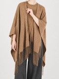 Simone Bruns Cashmere Couture – Poncho aus Wolle Braun