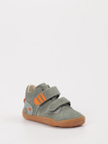 qnuffs – Lauflernschuhe aus Veloursleder grün