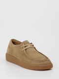 Sioux – Schnürschuhe aus Veloursleder sandbeige