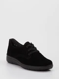 Semler – Schnürschuh aus Veloursleder schwarz