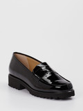 Mannori – Slipper aus Leder Schwarz Chunky-Sohle