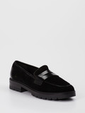 Ara – Loafer aus Veloursleder Schwarz Profilsohle