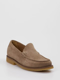 Boss – Loafer aus Veloursleder Taupe